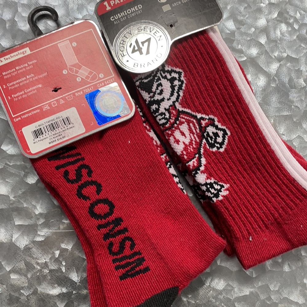 Wisconsin Athletic Socks - Picture 3 of 5